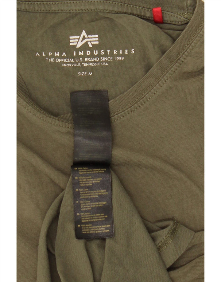 Alpha Industries Muška majica kratkih rukava Srednji kaki pamuk