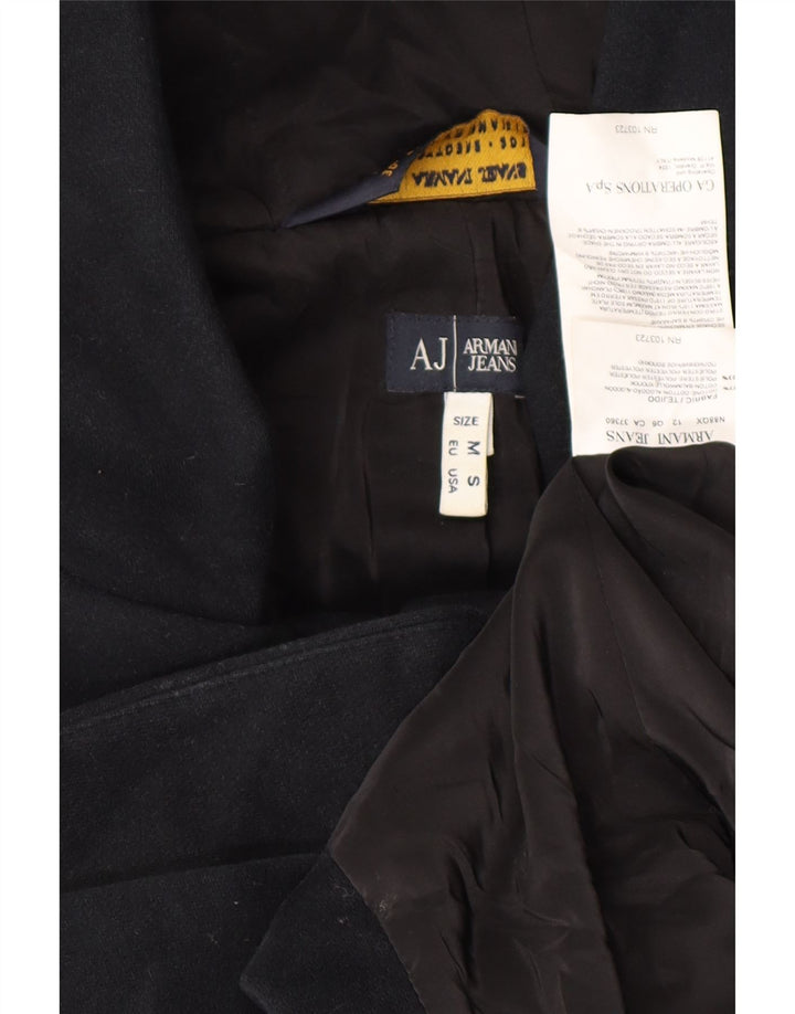 Armani Jeans ženski kaput s kapuljačom UK 14 srednje crni pamuk