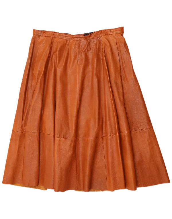 Vintage ženska kožna suknja W36 XL smeđa koža