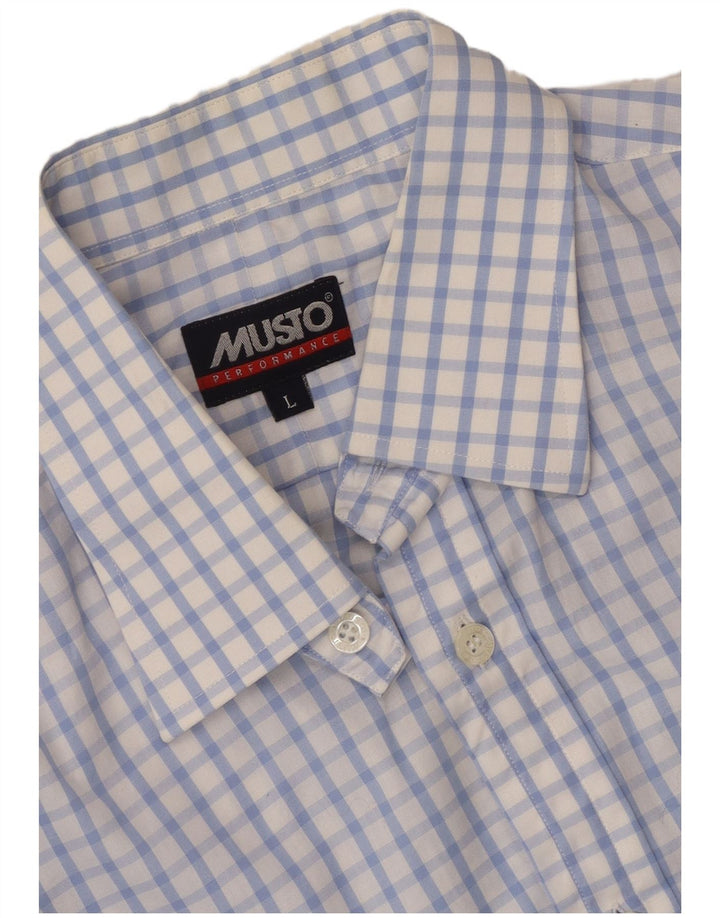 Musto muška pripijena košulja velika bijela gingham