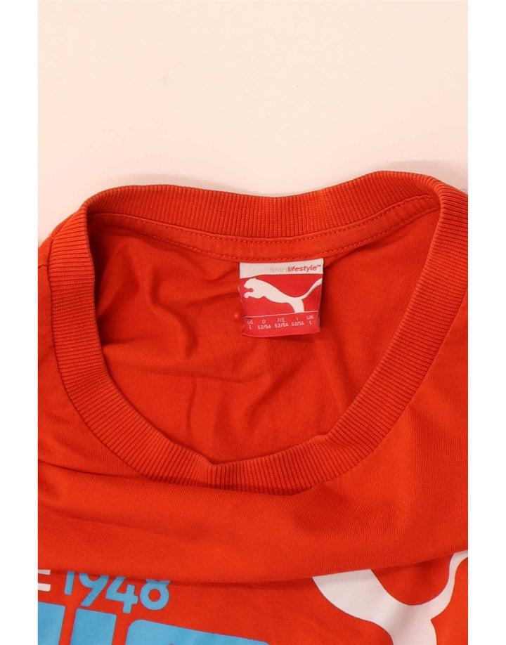 Puma muška majica s grafičkim motivima, velika narančasta