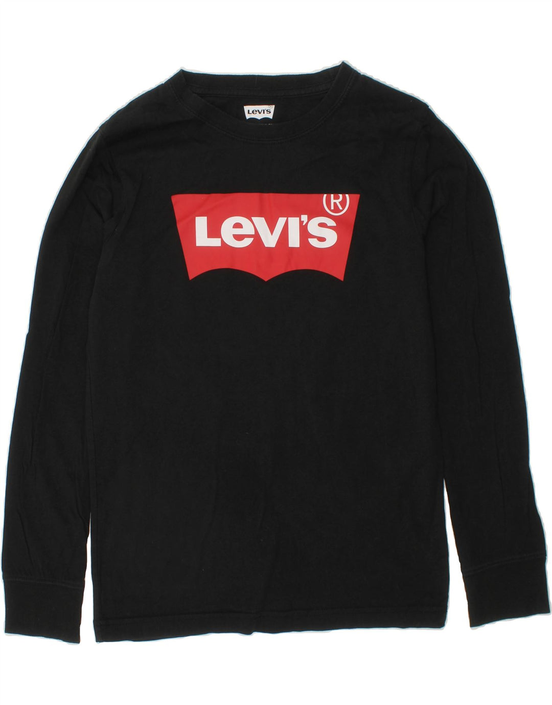 LEVI'S Boys Graphic Top Long Sleeve 11-12 Years Black Vintage Levi's and Second-Hand Levi's from Messina Hembry 