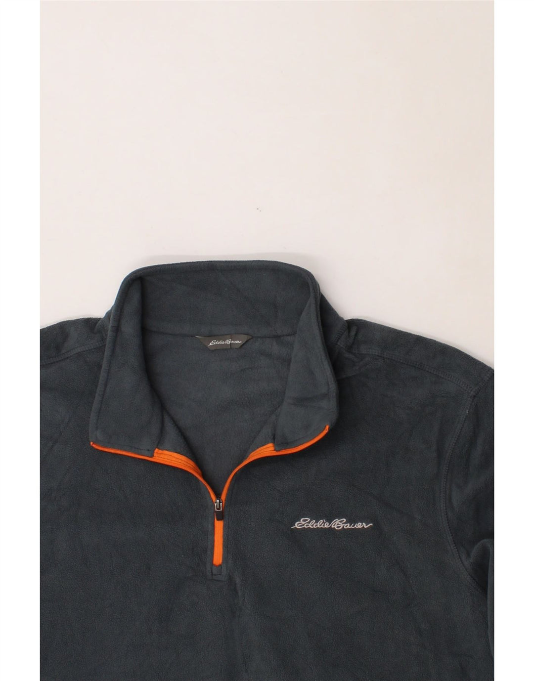 EDDIE BAUER Mens Zip Neck Fleece Jumper XL Grey Polyester Vintage Eddie Bauer and Second-Hand Eddie Bauer from Messina Hembry 