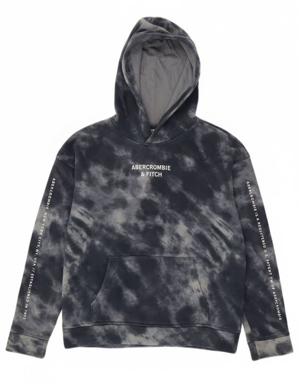 Abercrombie & Fitch Boys Graphic Hoodie Džemper 11-12 Years Blue Tie Dye