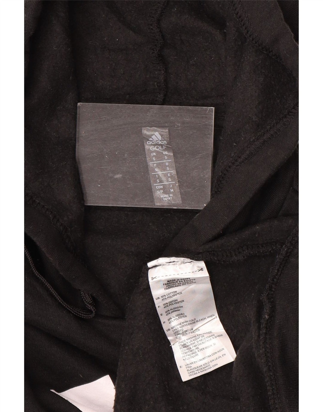 ADIDAS muška majica s kapuljačom s kapuljačom, mali crni pamuk