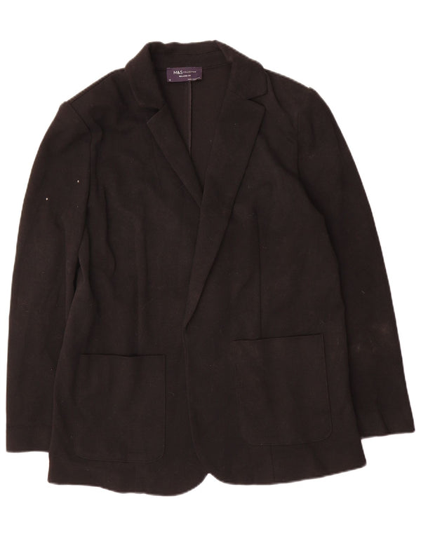 Marks & Spencer Womens Relaxed Fit Blazer Jacket UK 12 Medium Navy Blue