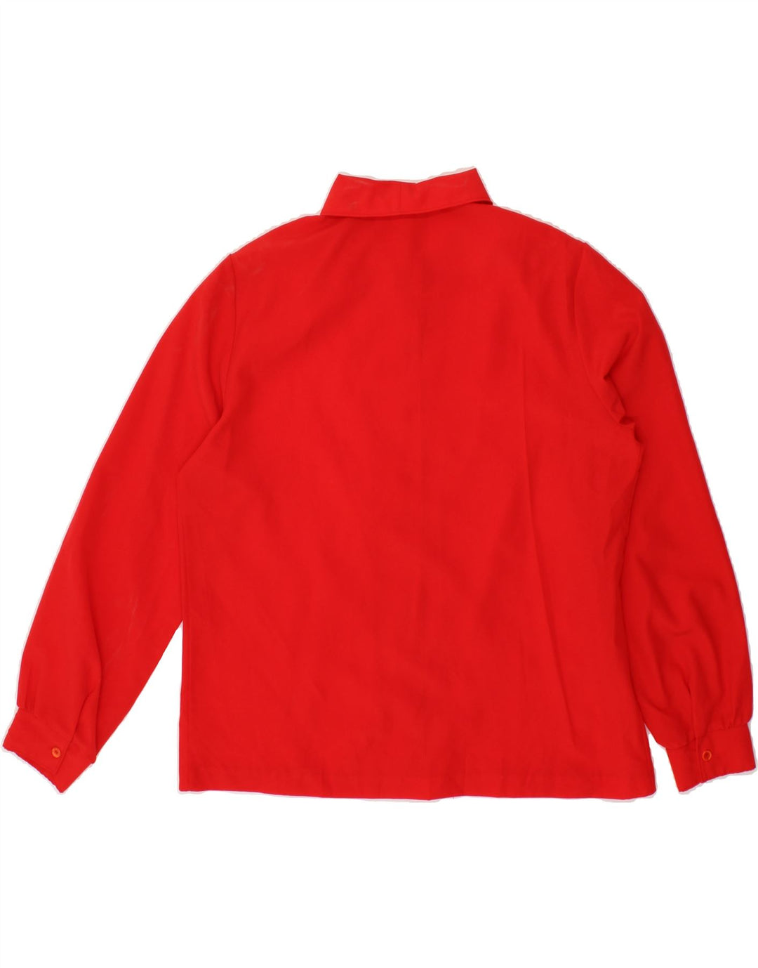VINTAGE Womens Shirt Blouse UK 16 Large  Red Polyester Vintage Vintage and Second-Hand Vintage from Messina Hembry 
