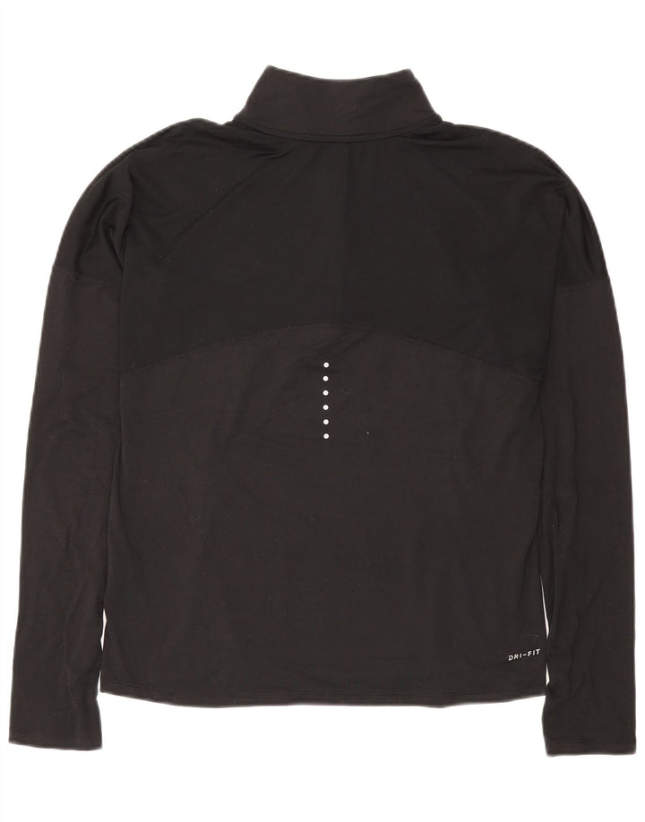NIKE Ženska trenirka Dri Fit Zip Neck Top UK 10 Small Black