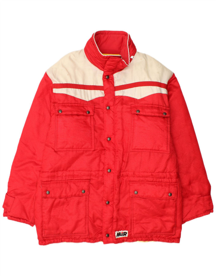 Vintage muški podstavljeni kaput UK 40 Large Red Colourblock