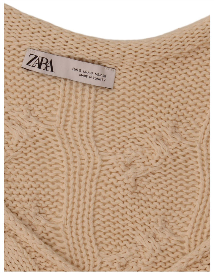 Zara ženski pulover s V-izrezom UK 10 Small Off White