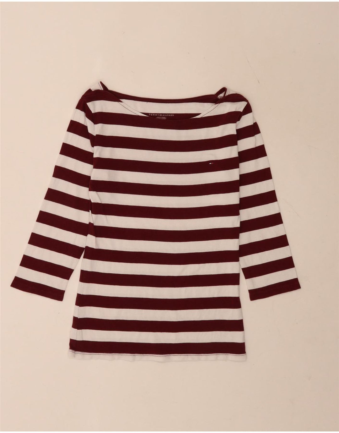 Tommy Hilfiger Ženska obična majica s 3/4 rukavima UK 8 na male bijele pruge