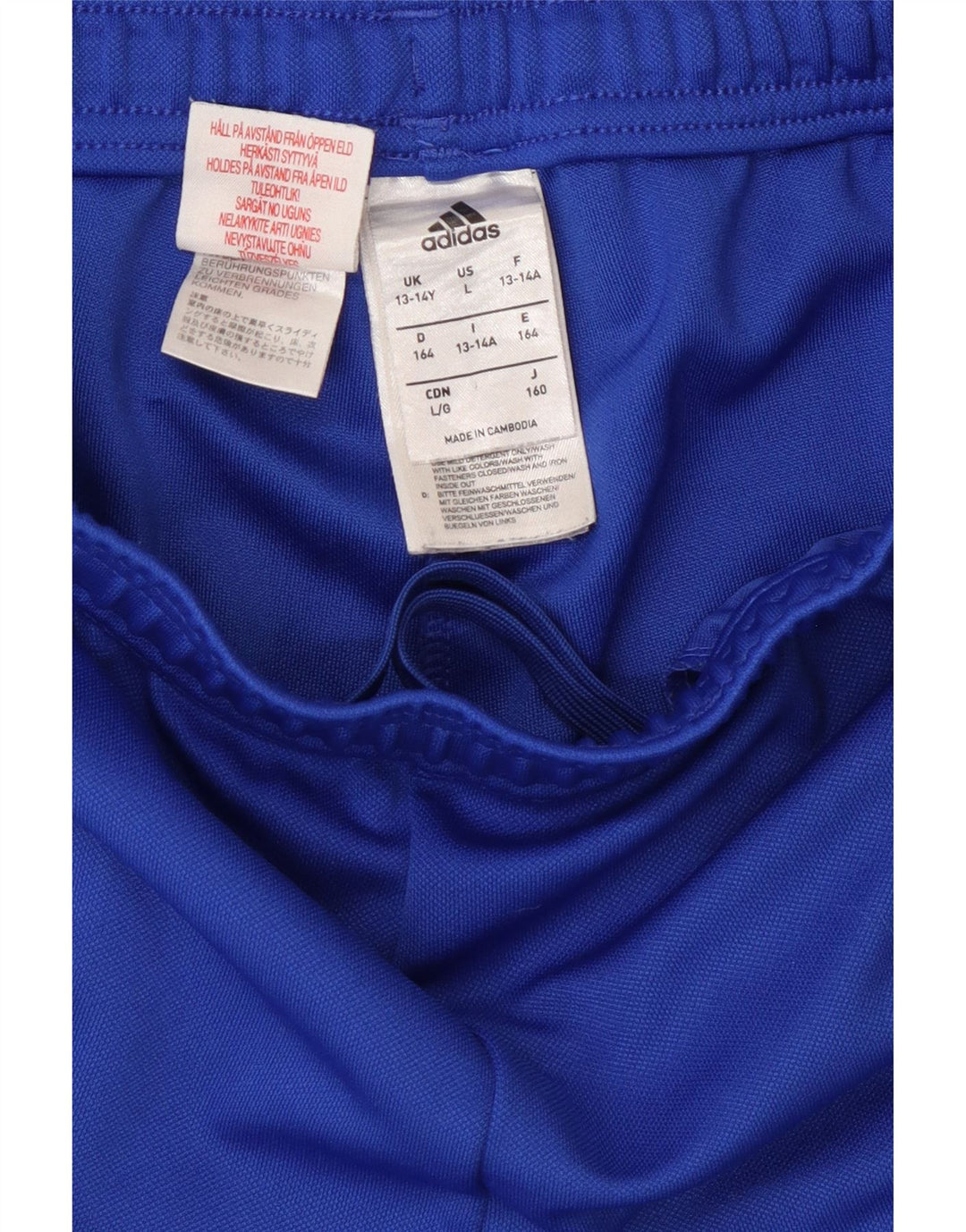 ADIDAS Climacool trenirke za dječake 13-14 godina, plave poliesterske hlače