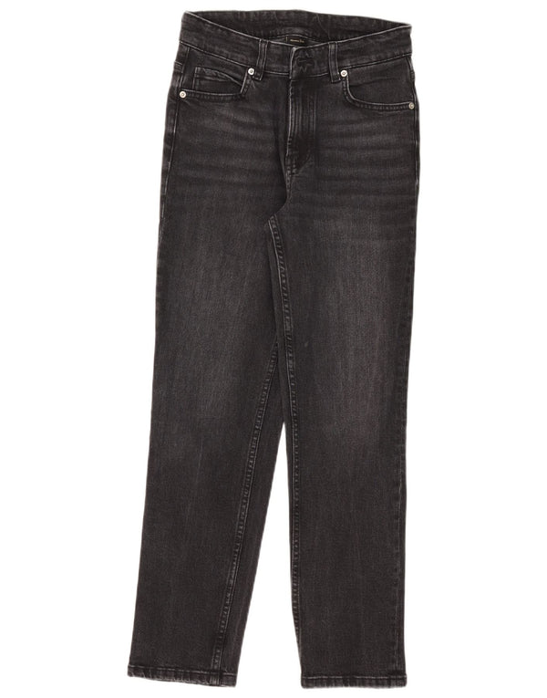 Ženske ravne traperice Massimo Dutti EU 34 2XS W24 L26 crni pamuk