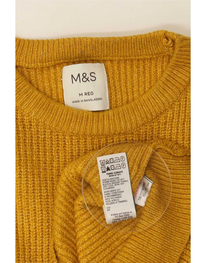 Marks & Spencer muški džemper s okruglim izrezom srednje žute boje od poliamida