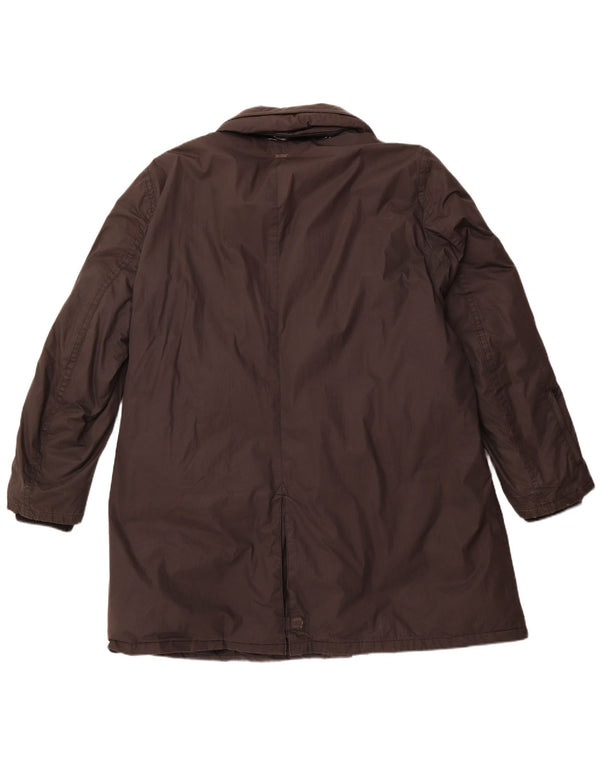 Dkny muški podstavljeni kaput s kapuljačom UK 42 XL crni pamuk