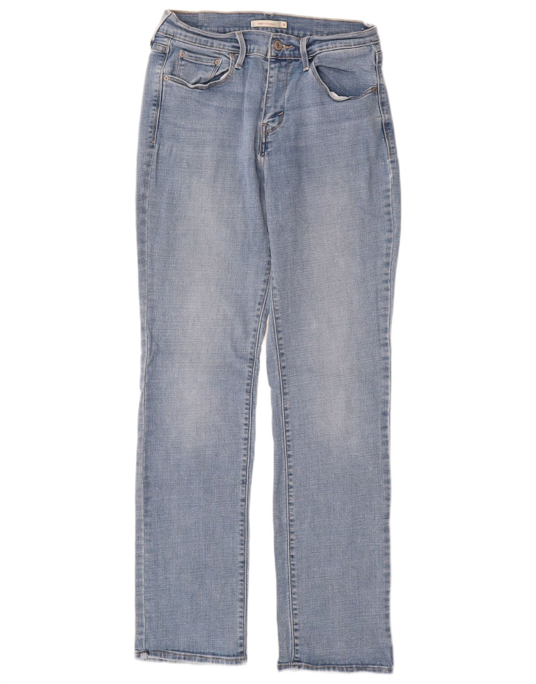 LEVI'S ženske 505 ravne traperice US 8 srednje W29 L32 plavi pamuk