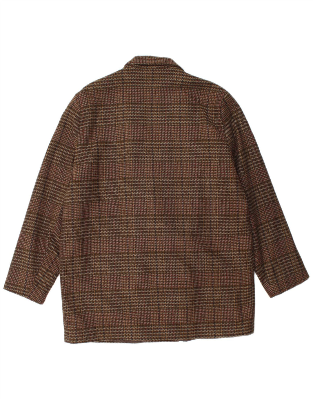 ETAM ženski sako s dvostrukim kopčanjem US 16 2XL smeđi karirani akril