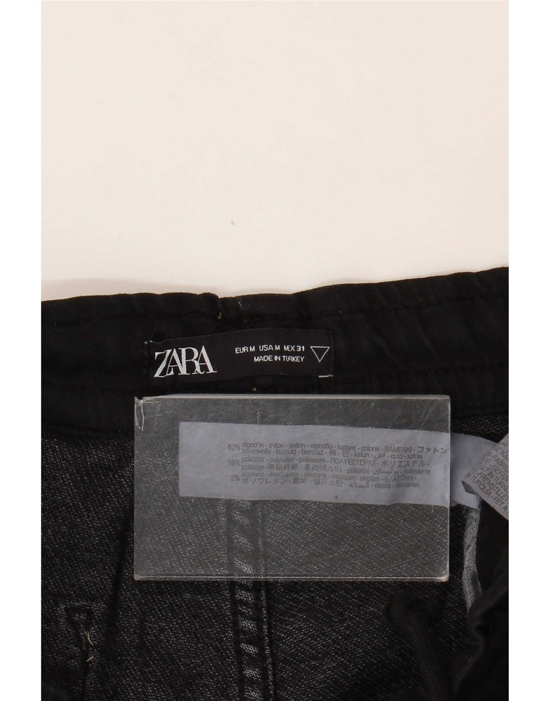 Zara muške trenirke Hlače Joggers Srednji crni pamuk