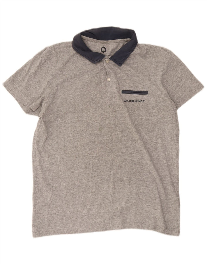 Jack & Jones muška polo majica srednje sive boje, pamuk