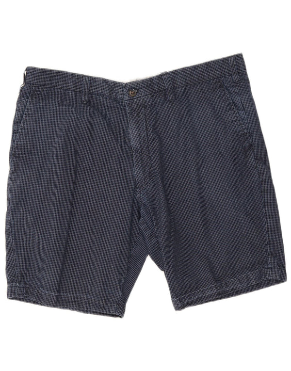 Marks & Spencer muške chino kratke hlače W38 XL tamnoplavi karirani pamuk