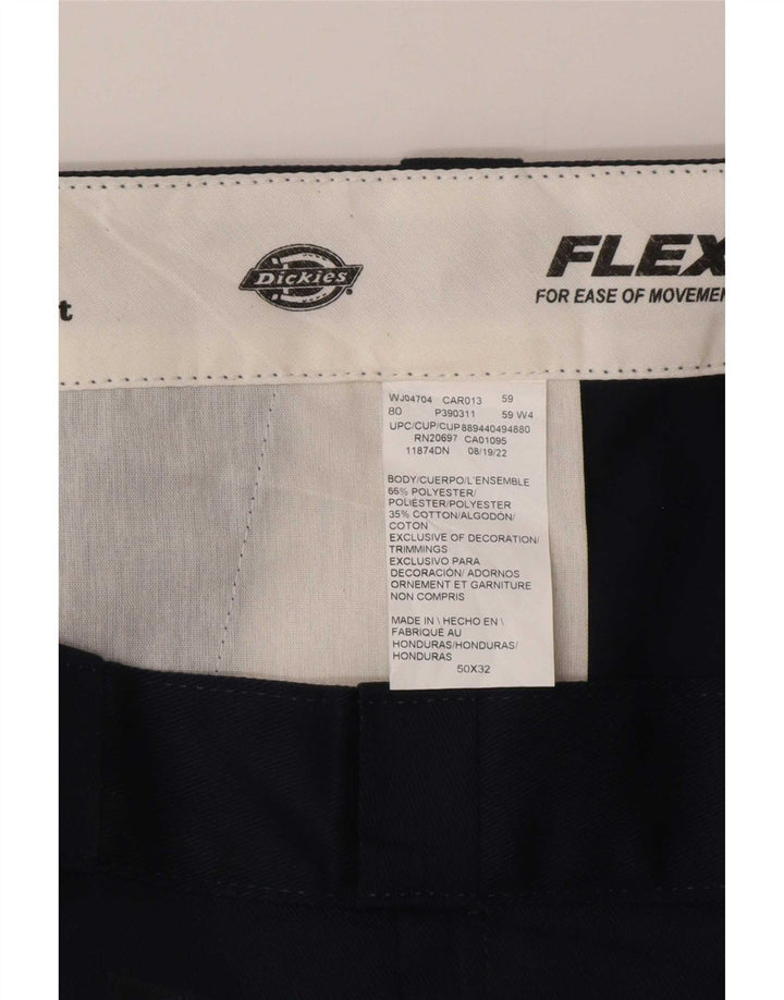 Dickies muške ravne chino hlače W50 L32 tamnoplavi poliester