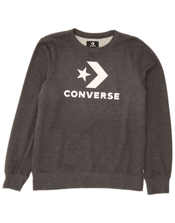 Converse Boys Graphic Sweatshirt Džemper 13-14 godina XL sivi flekasti pamuk