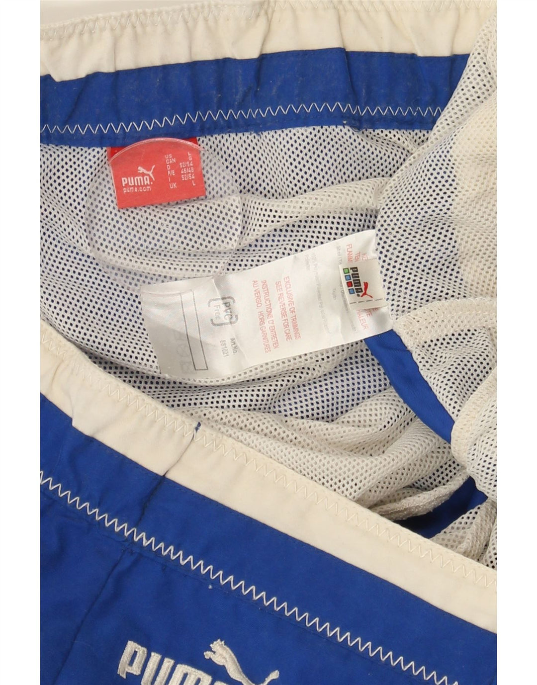 PUMA Mens Graphic Swimming Shorts Large Blue Polyester