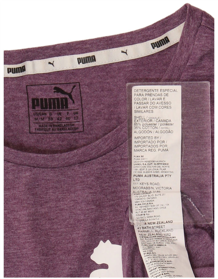 Puma majica kratkih rukava s grafičkim motivima, UK 12 srednje ljubičasta poliester