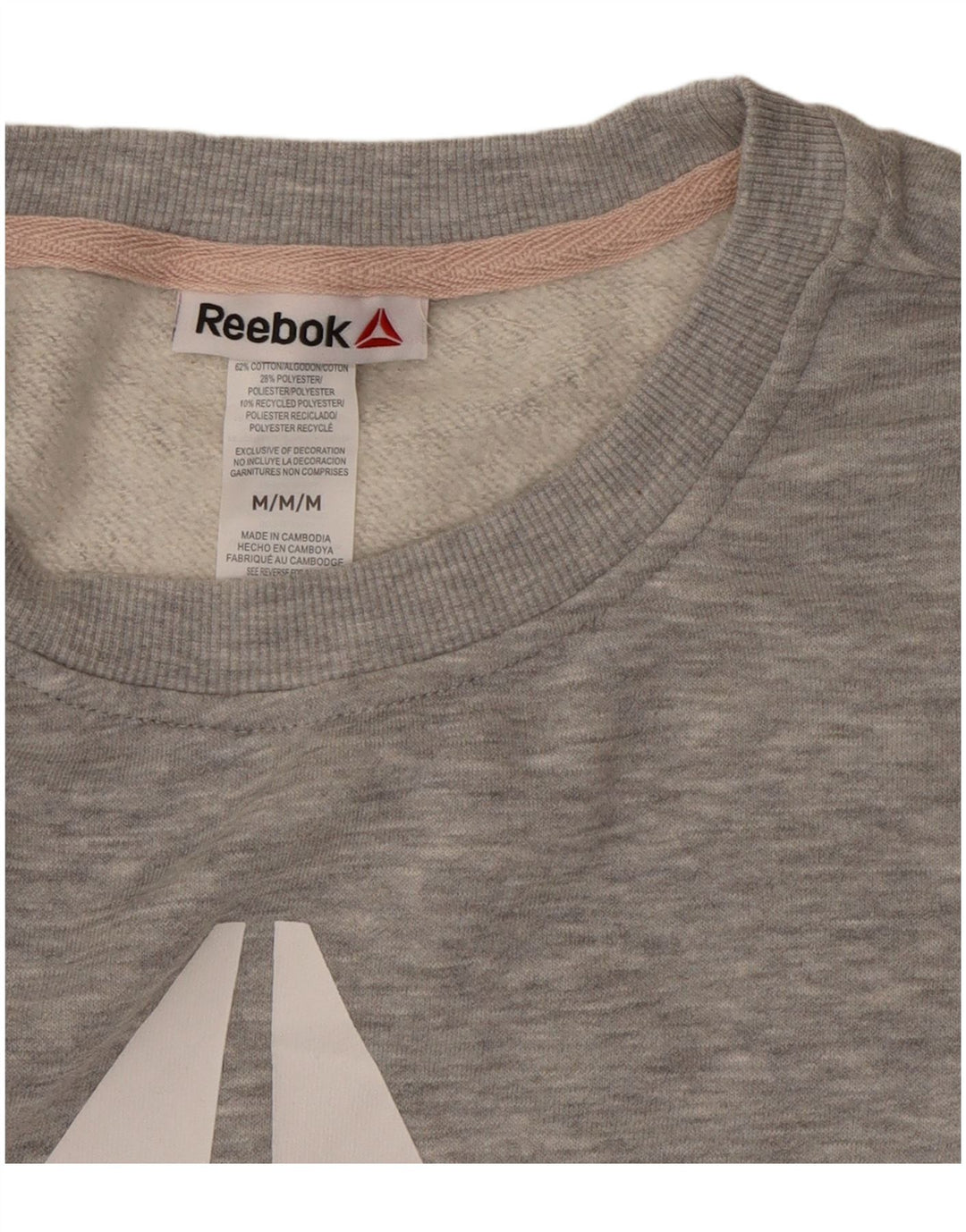 Reebok ženski džemper s grafičkim motivima UK 14 srednje sive boje