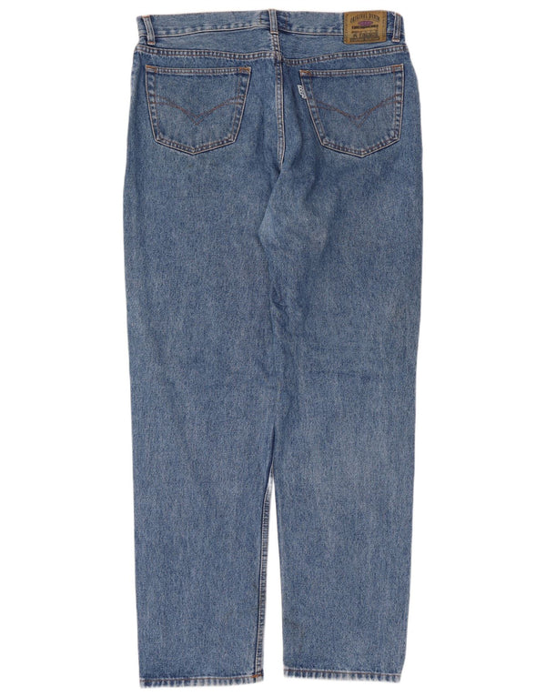 Vintage muške ravne traperice W38 L34 plavi pamuk