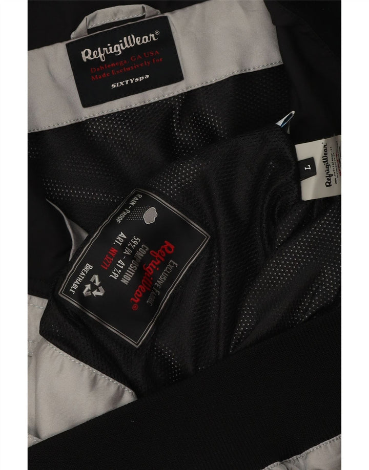 Refrigiwear muška bomber kišna jakna UK 40 veliki sivi poliester