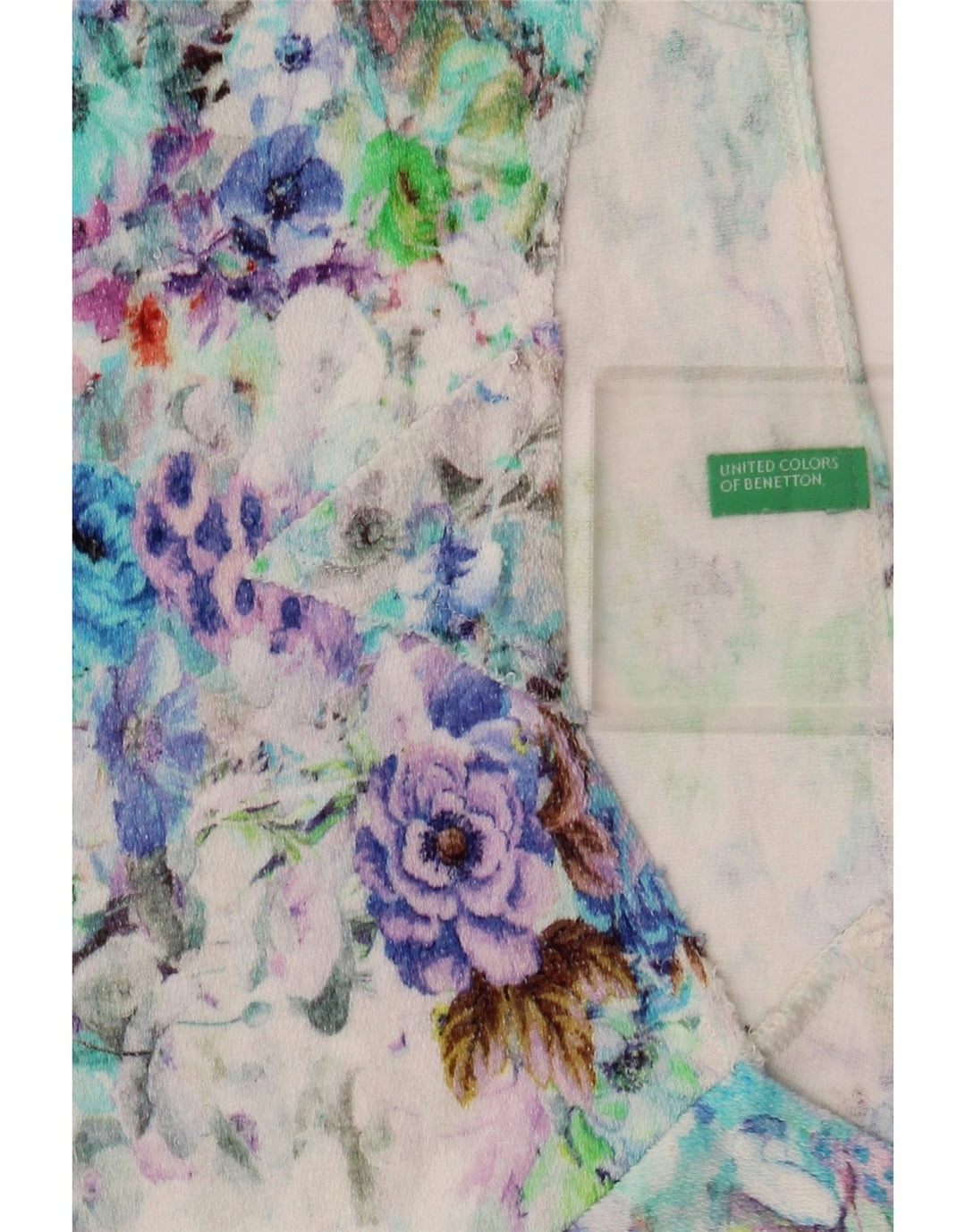 BENETTON Ženska majica kratkih rukava UK 14 Large Multicolored Floral