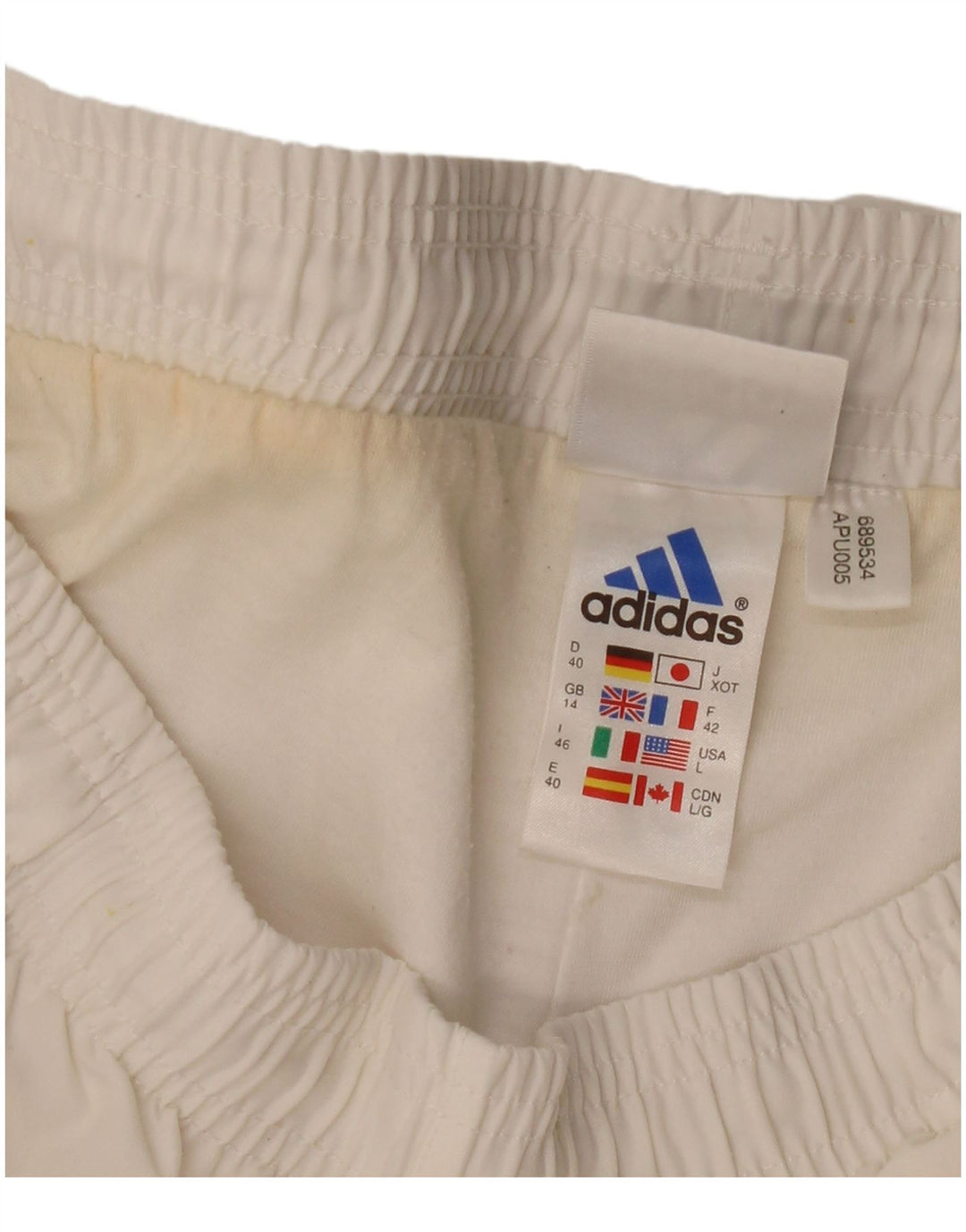 Adidas ženske hlače za trenirku UK 14 veliki bijeli poliester