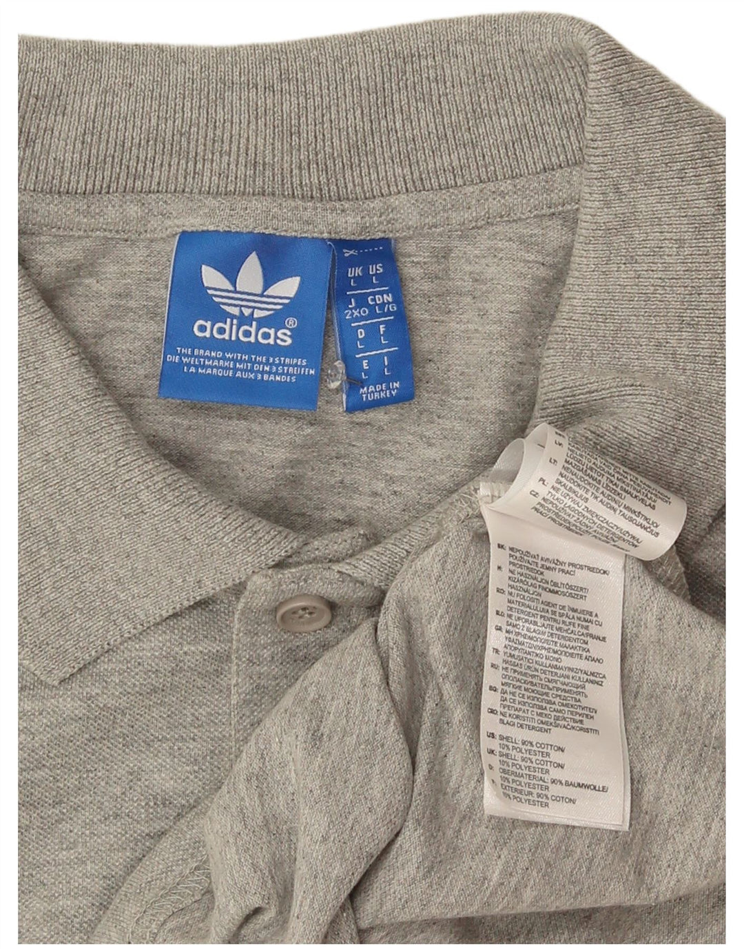 Adidas muška polo majica velika siva pamuk