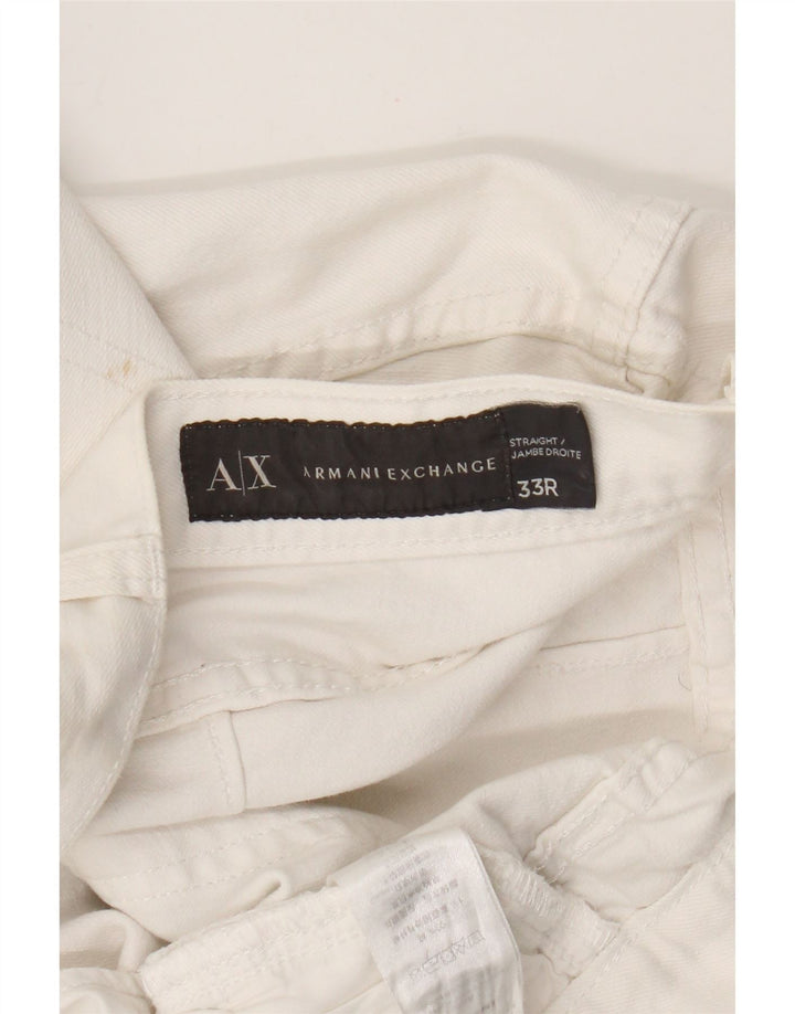 Armani Exchange Muške uske traperice W33 L28 bijeli pamuk