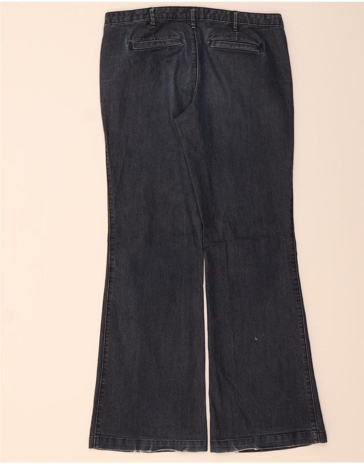 MOSSIMO Womens Flared Jeans US 10 Large W32 L32 Navy Blue Cotton Vintage Mossimo and Second-Hand Mossimo from Messina Hembry 