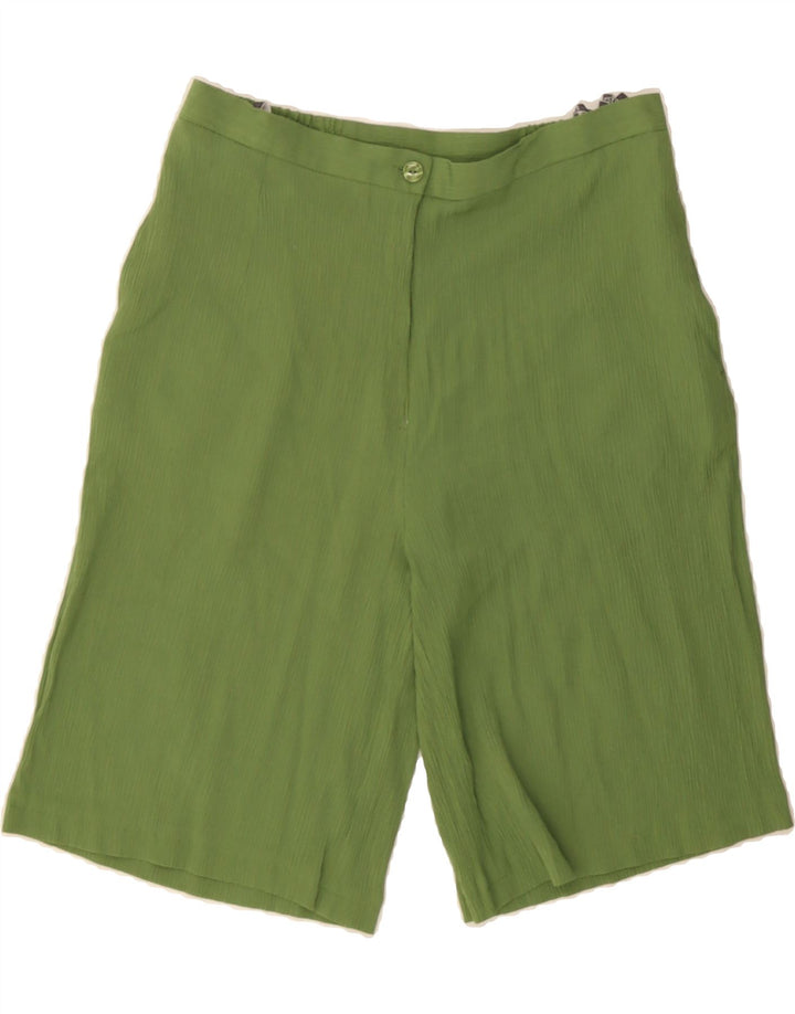 RIGANY Womens Chino Shorts IT 42 Medium W30  Green Viscose Vintage Rigany and Second-Hand Rigany from Messina Hembry 