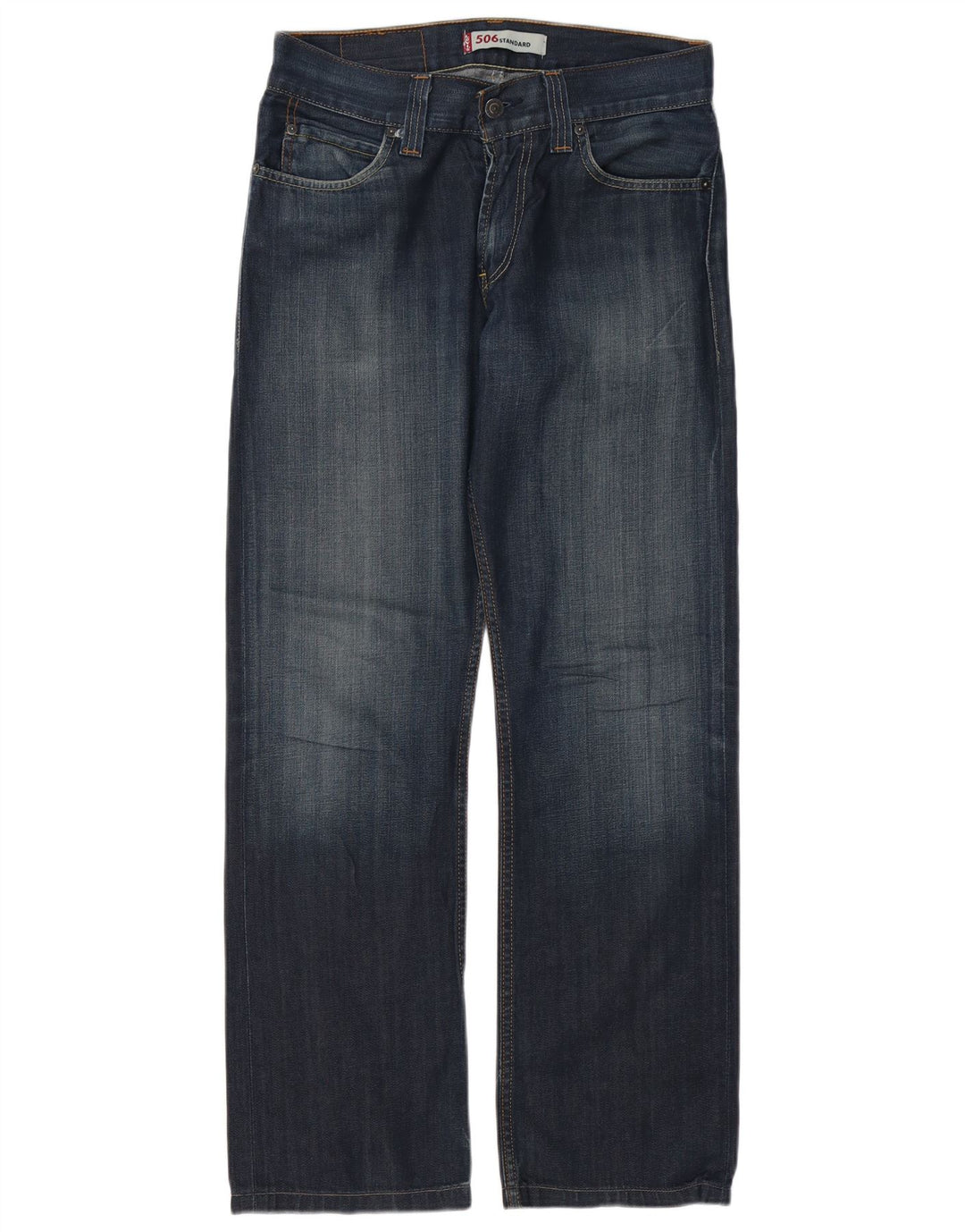 LEVI'S Mens 506 Standardne ravne traperice W31 L30 Plavi pamuk