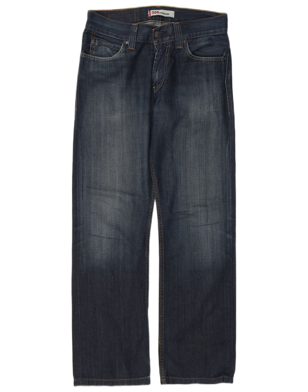 LEVI'S Mens 506 Standardne ravne traperice W31 L30 Plavi pamuk