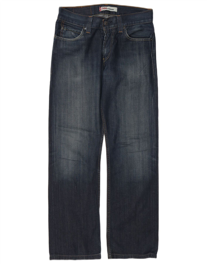 LEVI'S Mens 506 Standardne ravne traperice W31 L30 Plavi pamuk