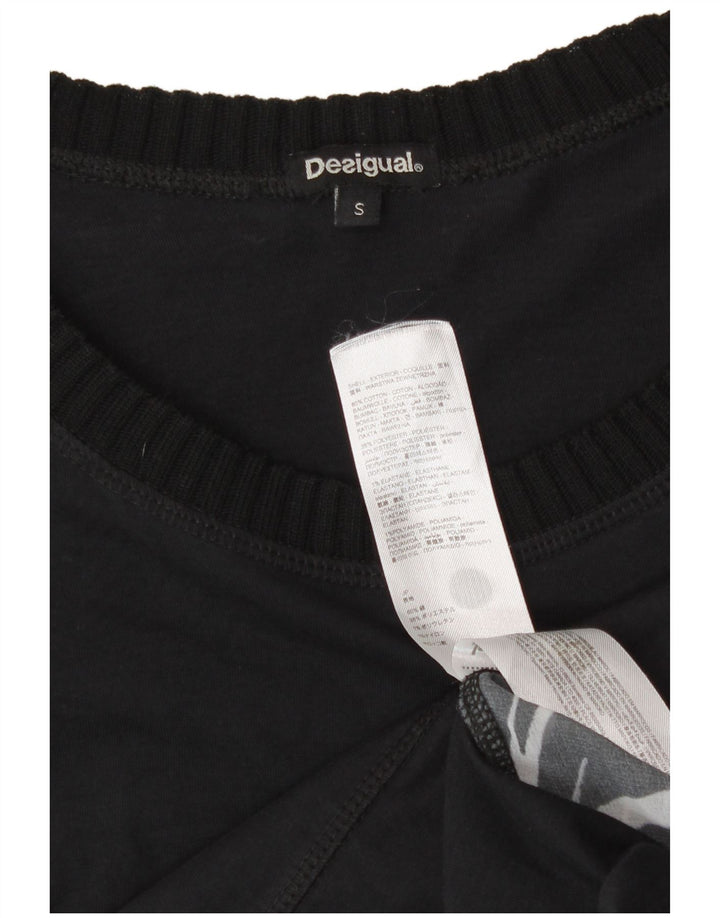 Desigualov gornji dio majice kratkih rukava s velikim crtežima UK 10, mali crni cvjetni