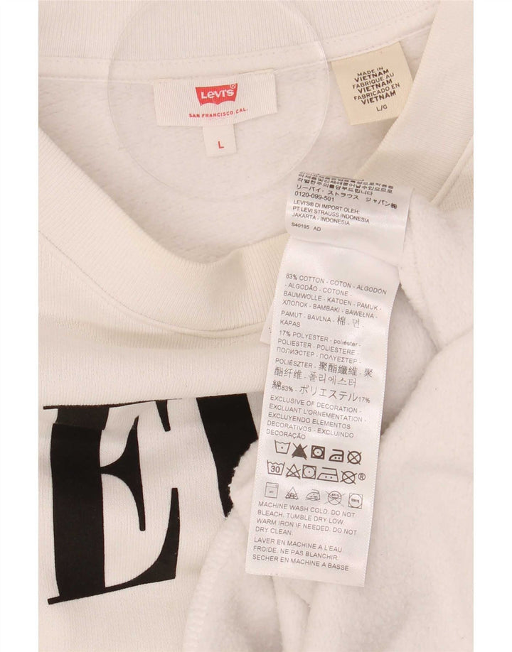 Levi's Ženska majica s motivom prekomjerne majice UK 16 Veliki bijeli pamuk