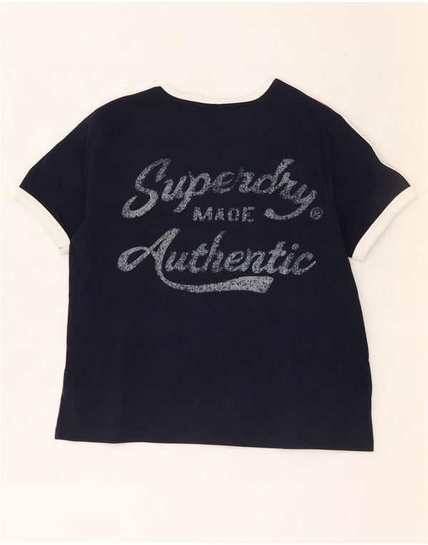 Superdry ženska majica kratkih rukava s grafičkim motivima UK 8 Mala tamnoplava boja