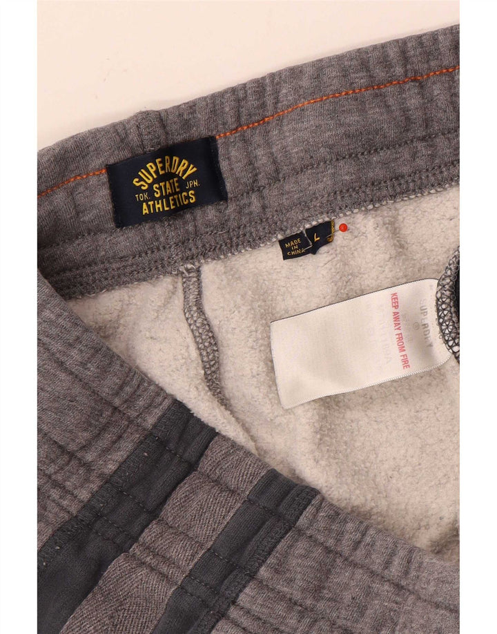 Superdry muške trenirke Hlače velike sive boje, pamuk