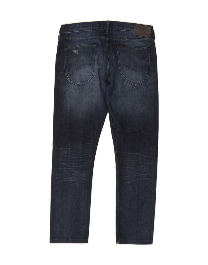LEE Womens Luke Slim Jeans W33 L28 Navy Blue Cotton Vintage Lee and Second-Hand Lee from Messina Hembry 