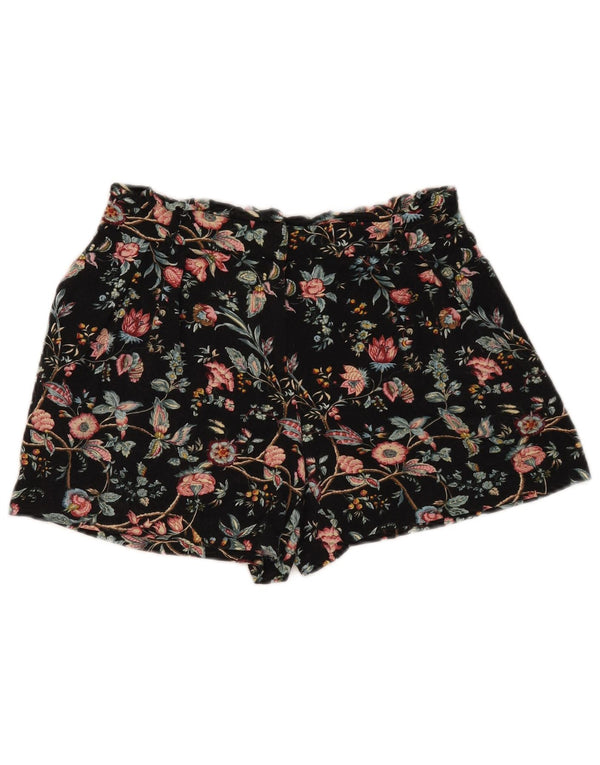 Oasis ženske chino kratke hlače UK 10 male W28 crne cvjetne