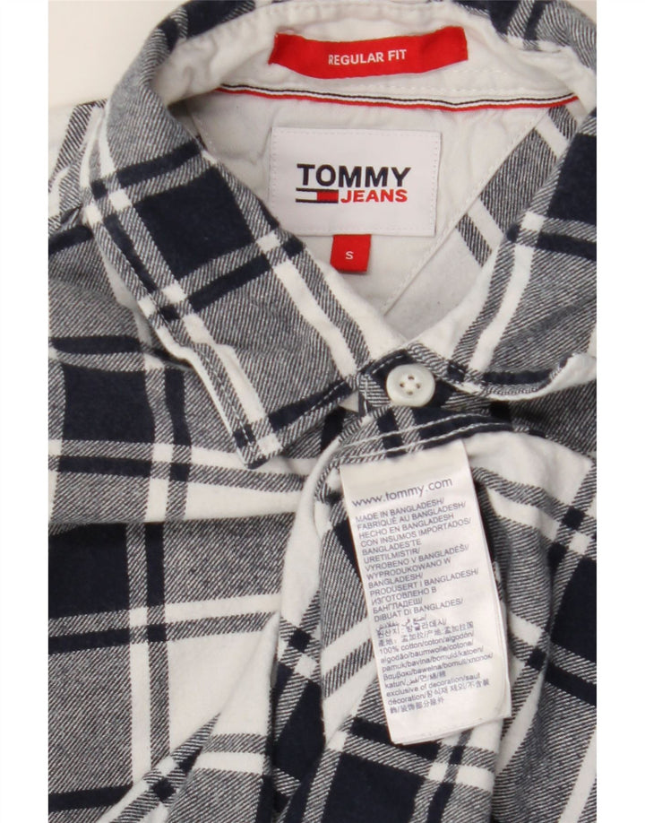 TOMMY HILFIGER Muška flanelska košulja standardnog kroja, mala mornarsko plava karirana pamuk