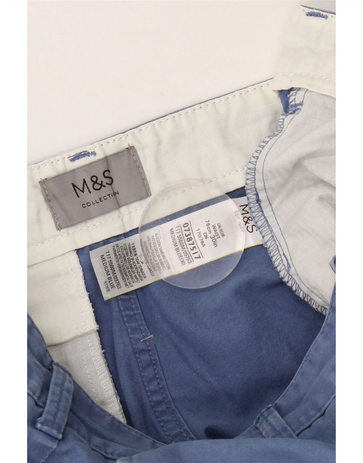 Marks & Spencer muške chino kratke hlače W30 srednje tamnoplavi pamuk