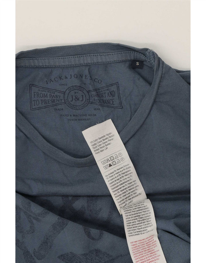 Jack & Jones muška majica kratkih rukava s grafičkim motivima, mali plavi pamuk