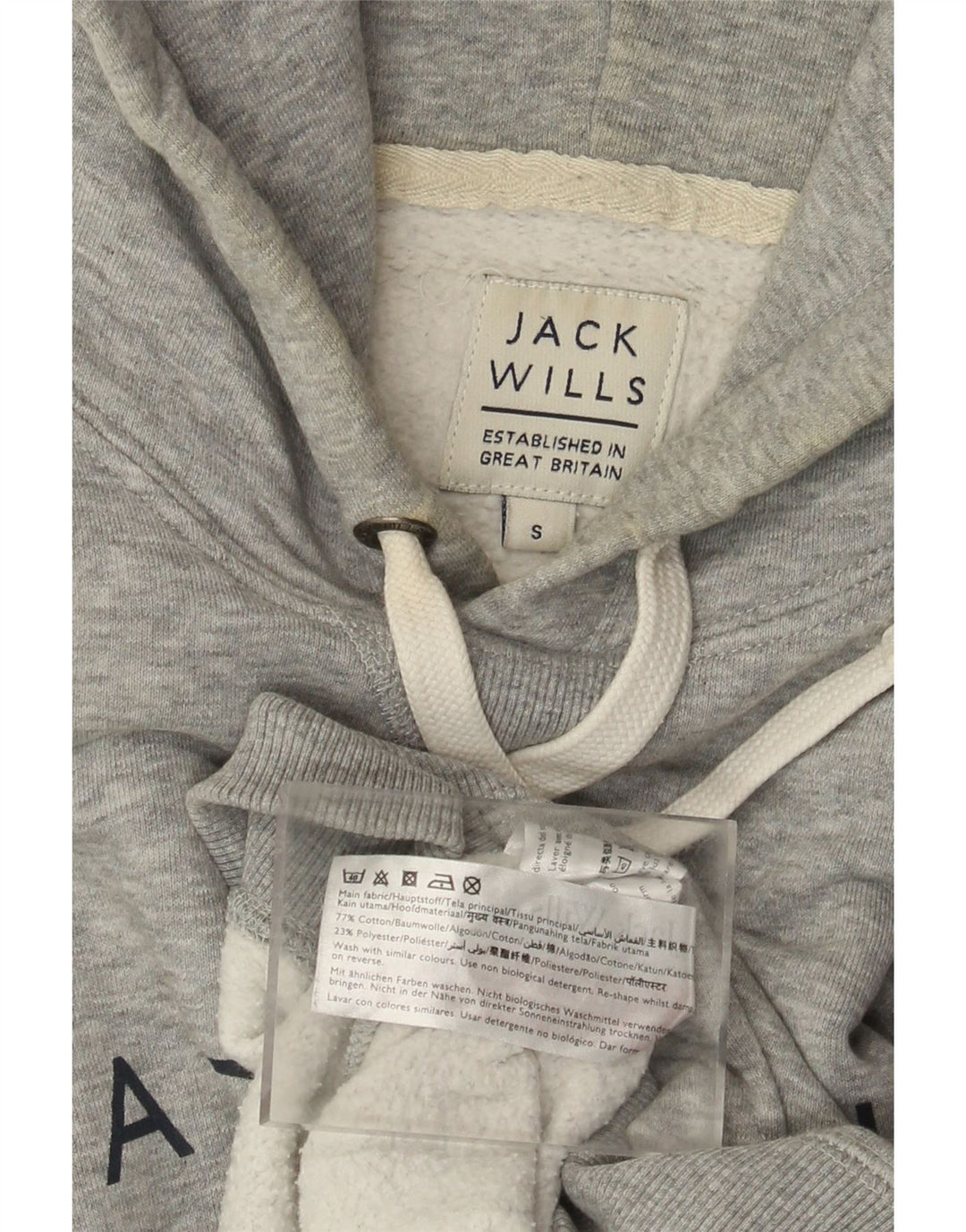 Jack Wills muška majica s kapuljačom s kapuljačom, mali sivi pamuk
